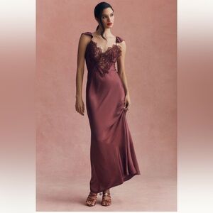 Anthropologie Bardot Ivy Lace Column Maxi Dress